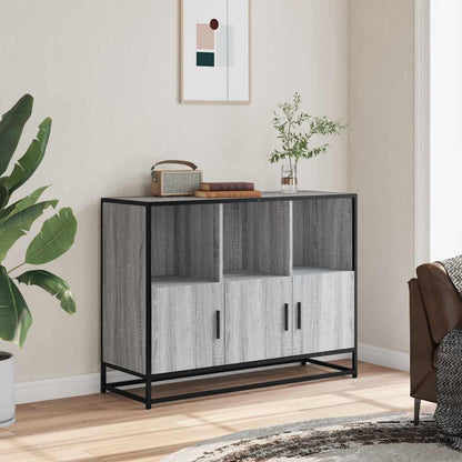 Credenza Grigio Sonoma 100x35x76 cm in Legno Multistrato