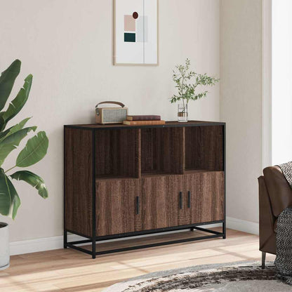Credenza Rovere Marrone 100x35x76 cm in Legno Multistrato