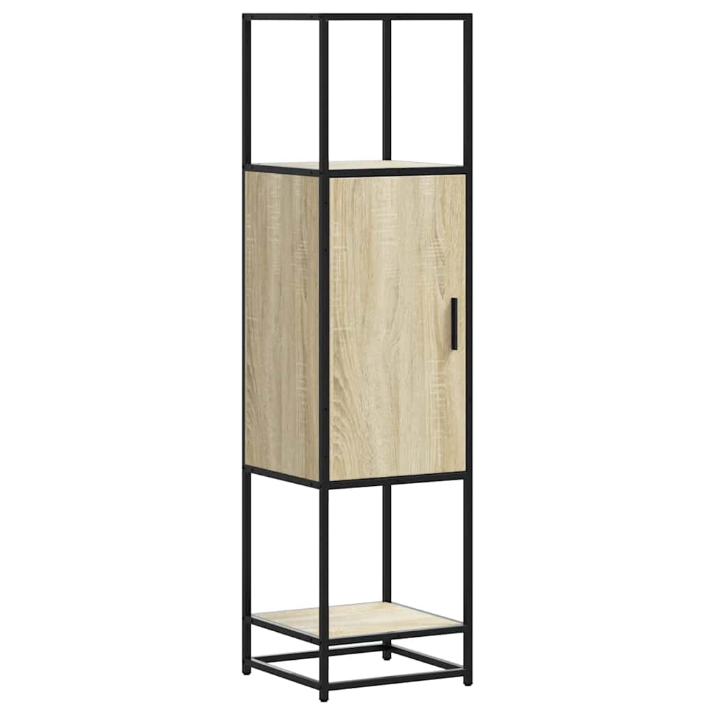 Credenza Rovere Sonoma 35,5x35x139 cm Legno Multistrato Metallo