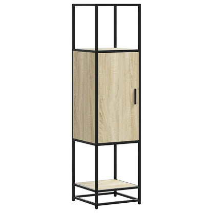 Credenza Rovere Sonoma 35,5x35x139 cm Legno Multistrato Metallo