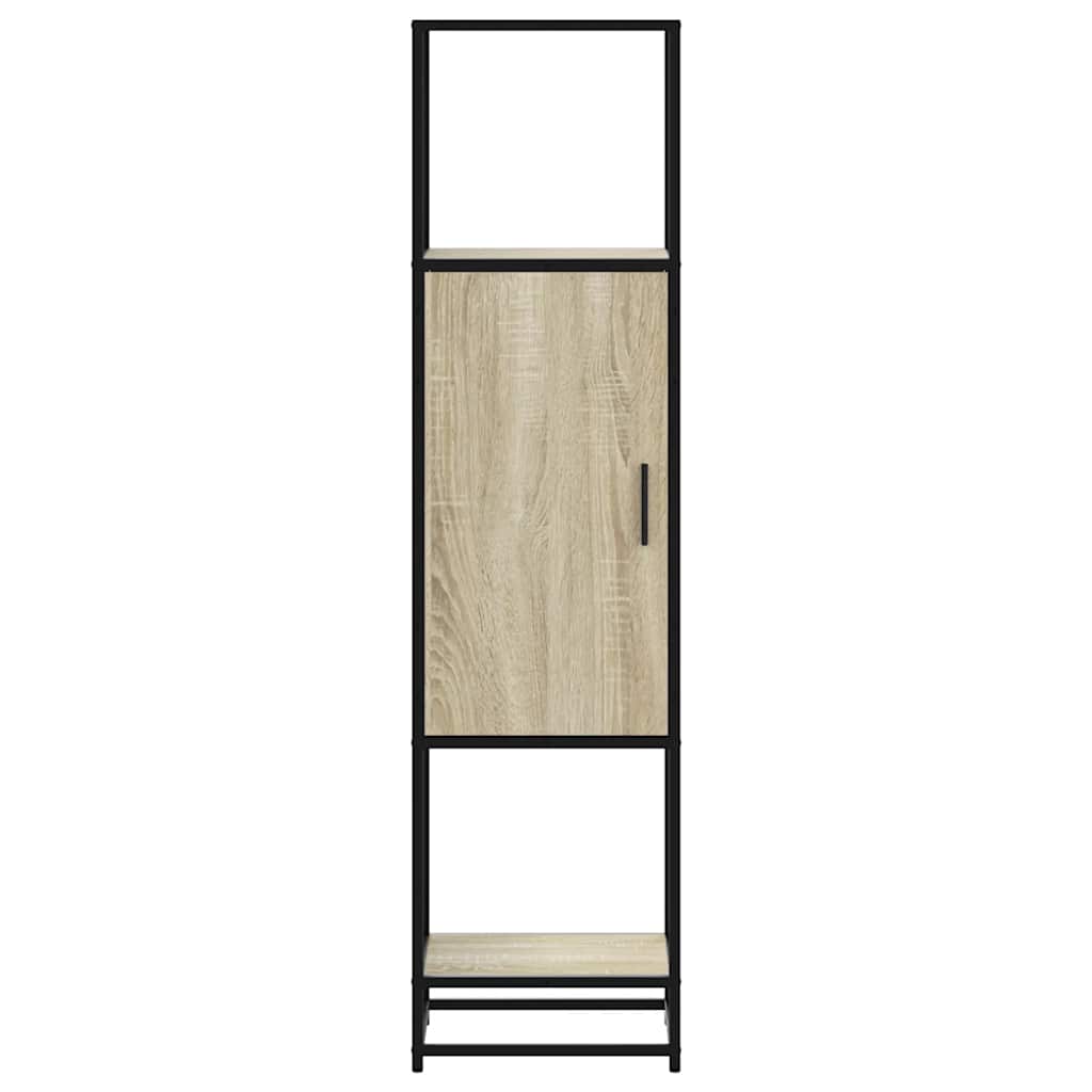 Credenza Rovere Sonoma 35,5x35x139 cm Legno Multistrato Metallo