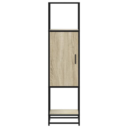 Credenza Rovere Sonoma 35,5x35x139 cm Legno Multistrato Metallo