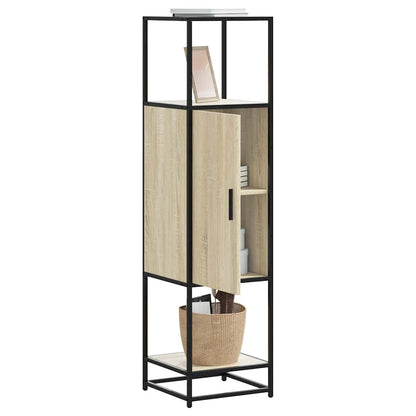 Credenza Rovere Sonoma 35,5x35x139 cm Legno Multistrato Metallo