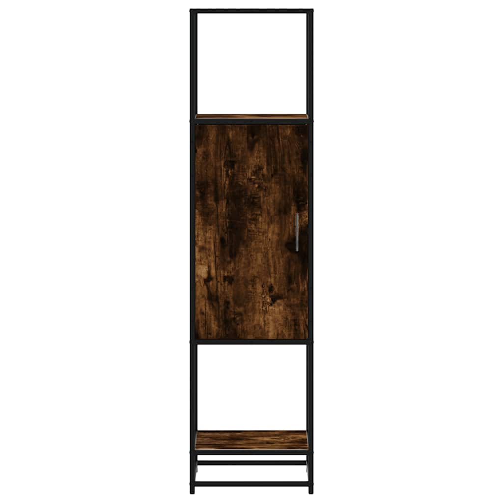 Credenza Rovere Fumo 35,5x35x139 cm Legno Multistrato Metallo