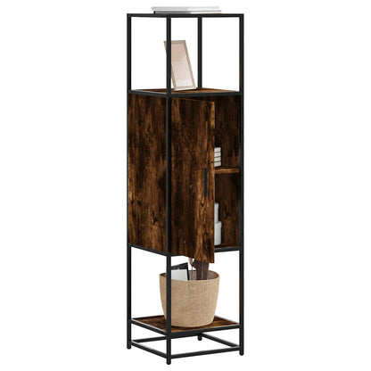 Credenza Rovere Fumo 35,5x35x139 cm Legno Multistrato Metallo