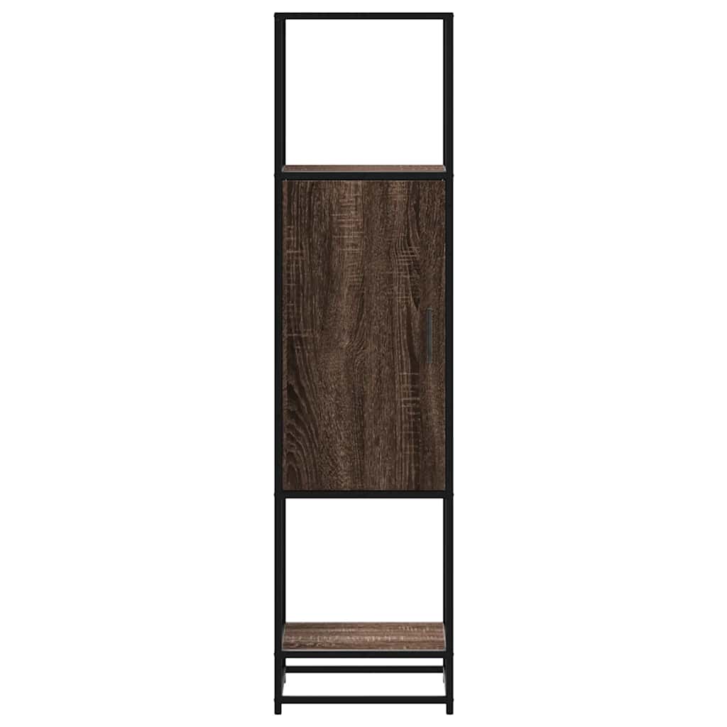 Credenza Rovere Marrone 35,5x35x139cm Legno Multistrato Metallo