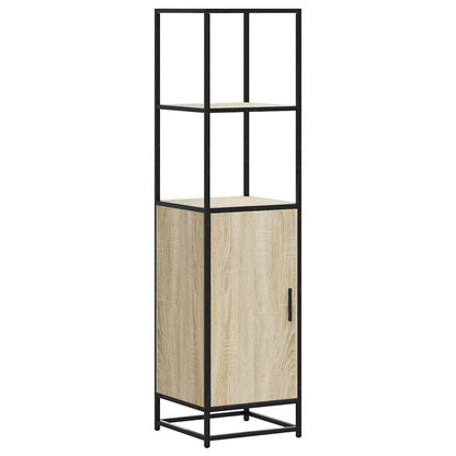 Credenza Rovere Sonoma 35,5x35x139 cm Legno Multistrato Metallo