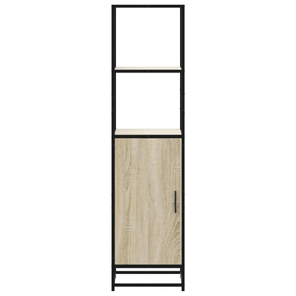 Credenza Rovere Sonoma 35,5x35x139 cm Legno Multistrato Metallo