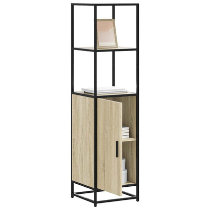 Credenza Rovere Sonoma 35,5x35x139 cm Legno Multistrato Metallo