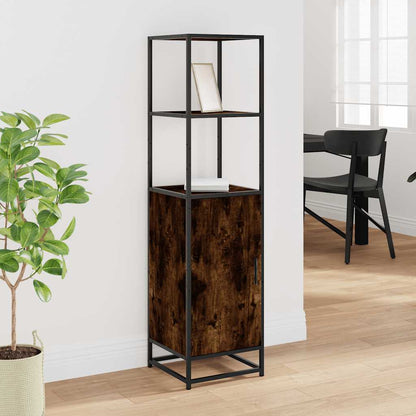 Credenza Rovere Fumo 35,5x35x139 cm Legno Multistrato Metallo