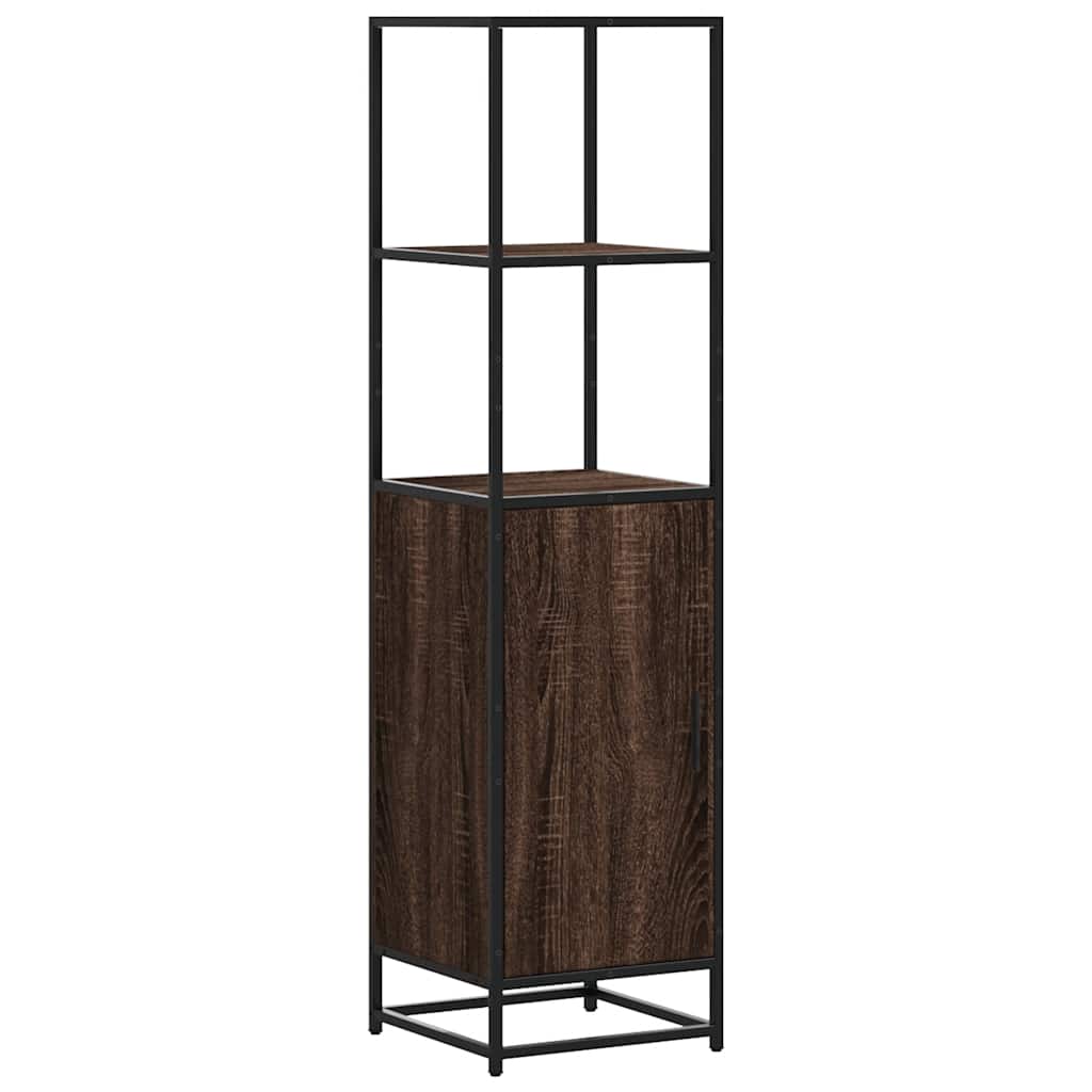 Credenza Rovere Marrone 35,5x35x139cm Legno Multistrato Metallo