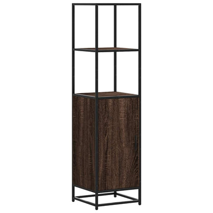 Credenza Rovere Marrone 35,5x35x139cm Legno Multistrato Metallo
