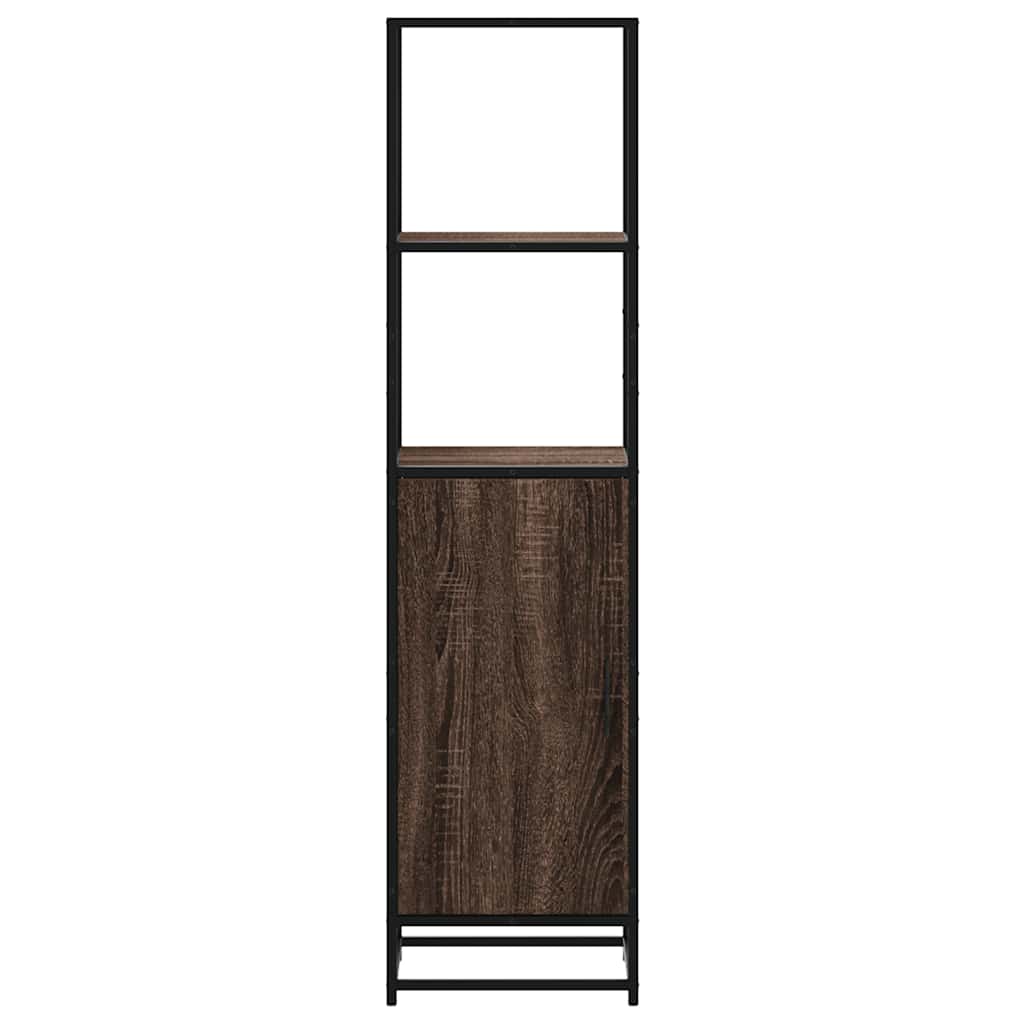Credenza Rovere Marrone 35,5x35x139cm Legno Multistrato Metallo