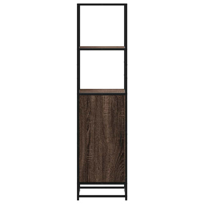Credenza Rovere Marrone 35,5x35x139cm Legno Multistrato Metallo
