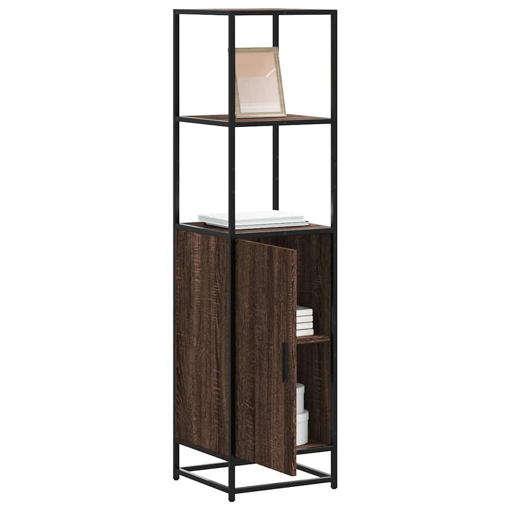 Credenza Rovere Marrone 35,5x35x139cm Legno Multistrato Metallo