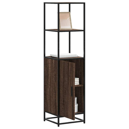 Credenza Rovere Marrone 35,5x35x139cm Legno Multistrato Metallo