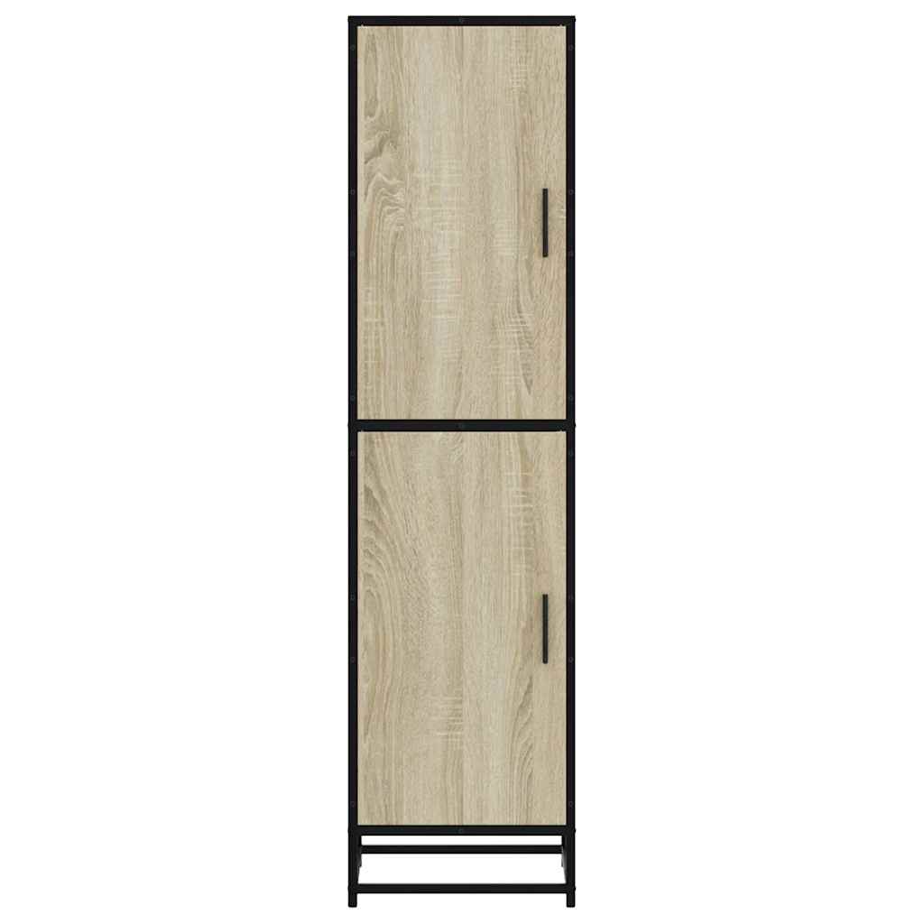 Credenza Rovere Sonoma 35,5x35x139 cm Legno Multistrato Metallo