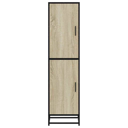 Credenza Rovere Sonoma 35,5x35x139 cm Legno Multistrato Metallo