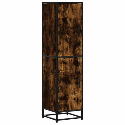 Credenza Rovere Fumo 35,5x35x139 cm Legno Multistrato Metallo
