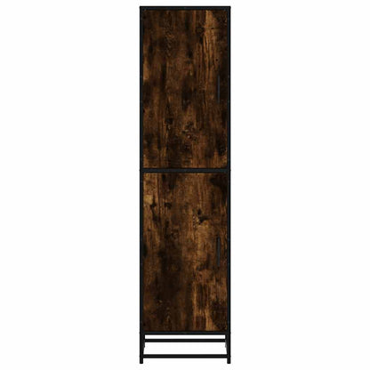 Credenza Rovere Fumo 35,5x35x139 cm Legno Multistrato Metallo
