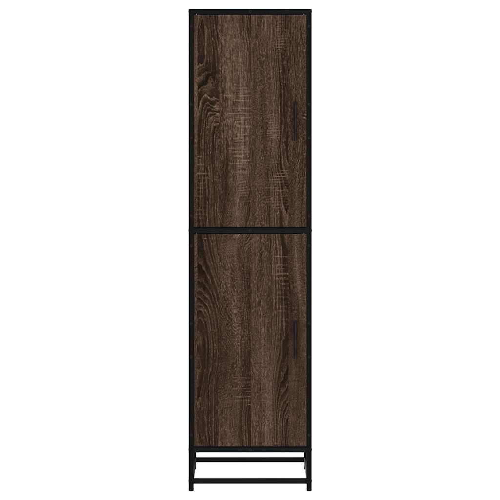Credenza Rovere Marrone 35,5x35x139cm Legno Multistrato Metallo