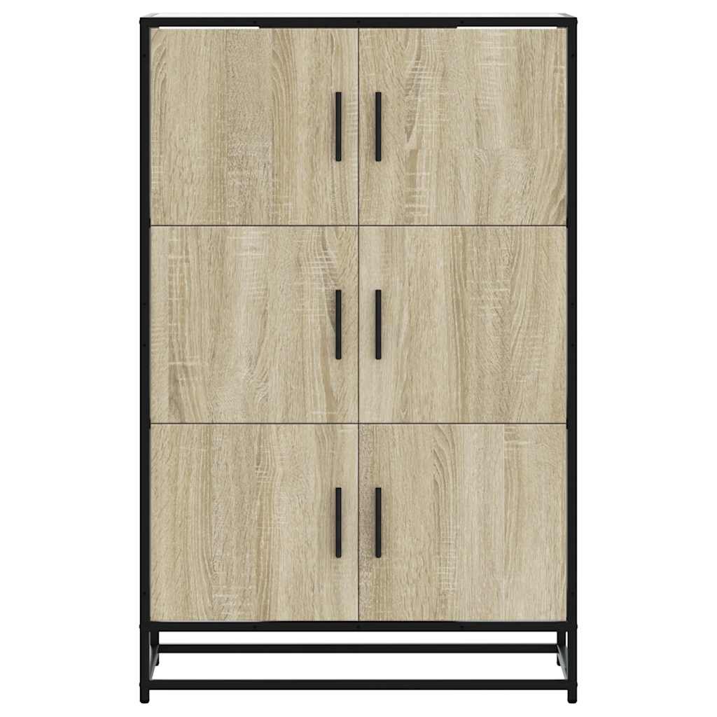 Credenza Rovere Sonoma 68x35x106,5 cm Legno Multistrato Metallo