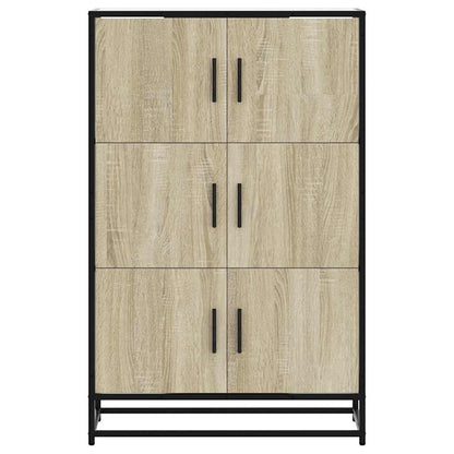 Credenza Rovere Sonoma 68x35x106,5 cm Legno Multistrato Metallo