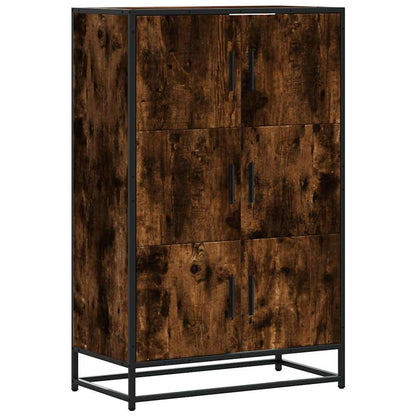 Credenza Rovere Fumo 68x35x106,5 cm Legno Multistrato Metallo