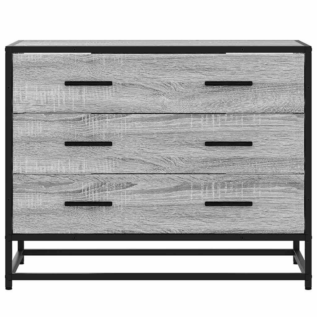 Cassettiera Grigio Sonoma 70x41x56 cm in Legno Multistrato