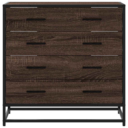 Cassettiera Rovere Marrone 70x41x70 cm in Legno Multistrato
