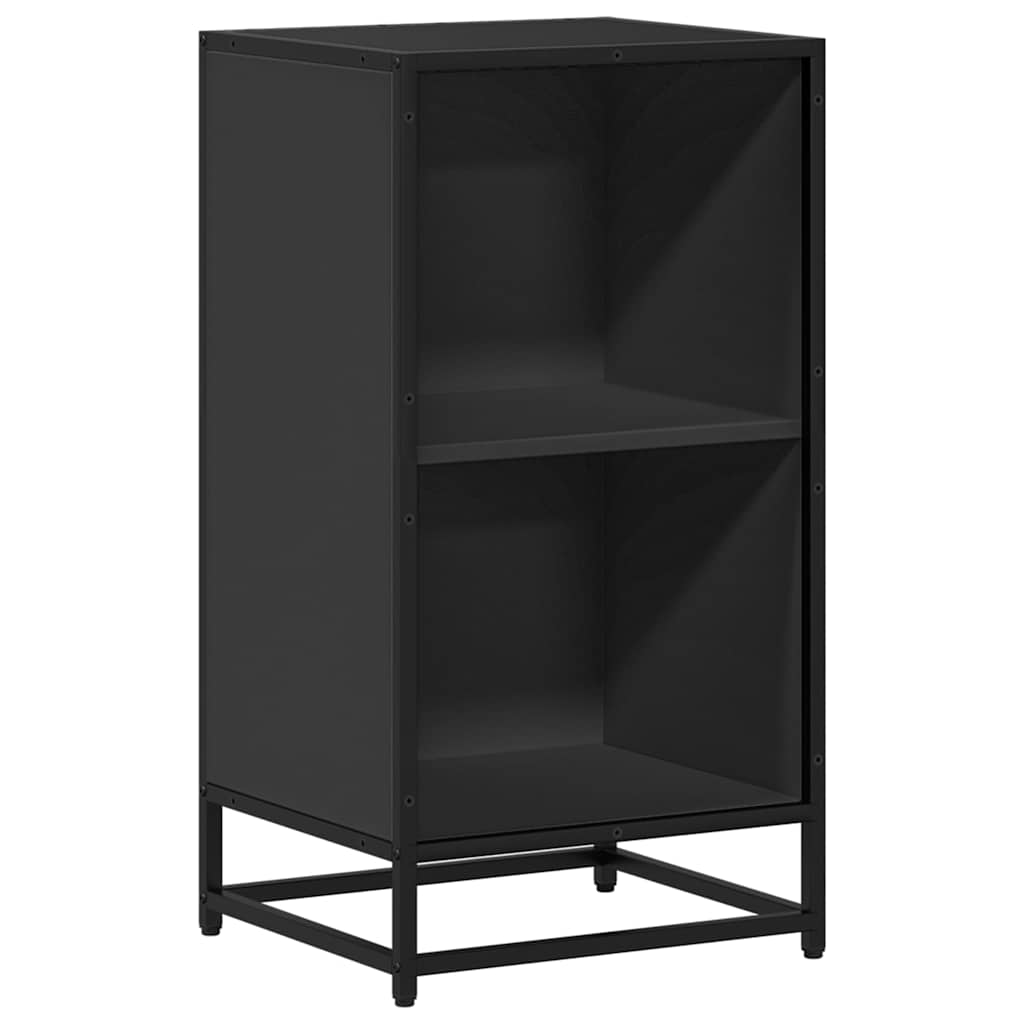 Libreria Nera 40x35x76 cm in Legno Multistrato