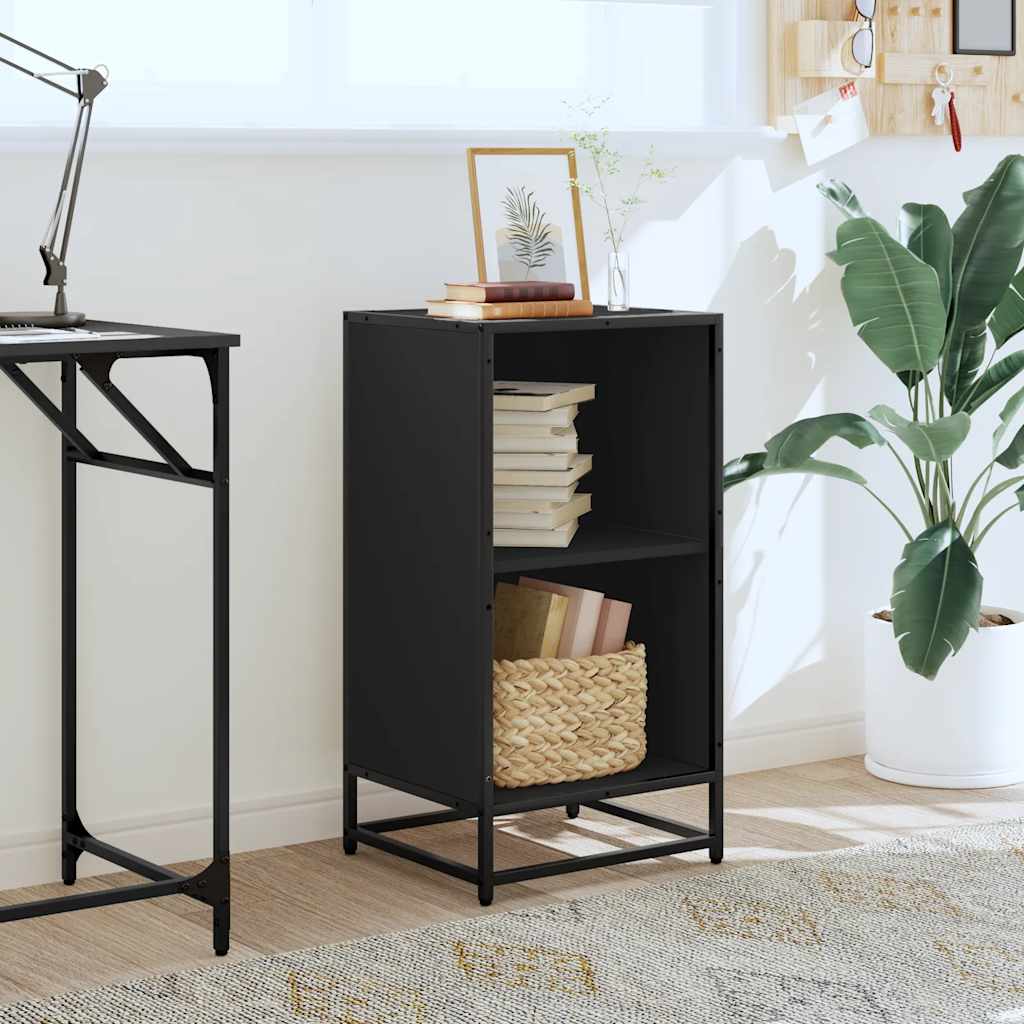 Libreria Nera 40x35x76 cm in Legno Multistrato