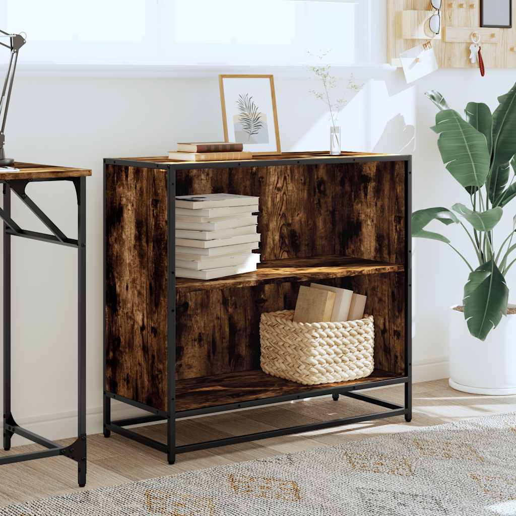 Libreria Rovere Fumo 80,5x35x76 cm in Legno Multistrato