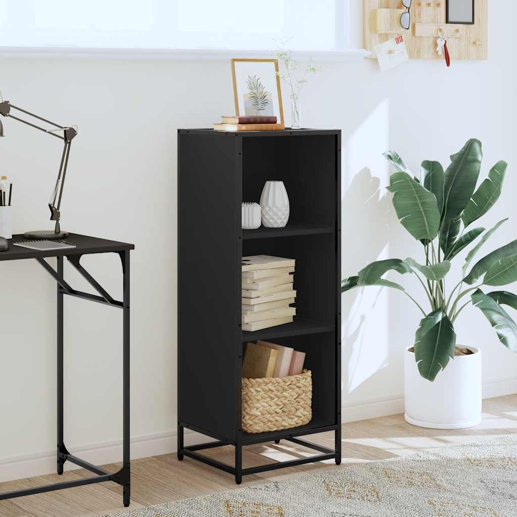 Libreria Nera 40x35x107,5 cm in Legno Multistrato