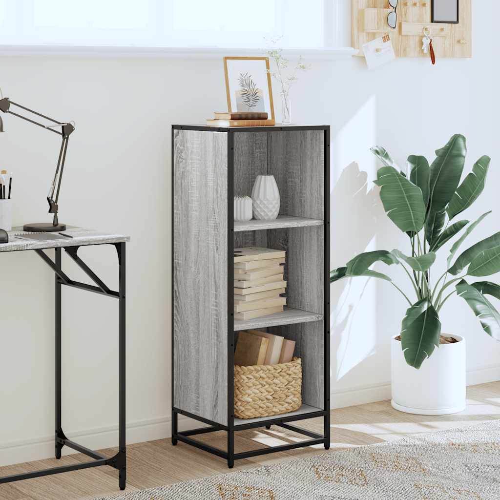 Libreria Grigio Sonoma 40x35x107,5 cm in Legno Multistrato