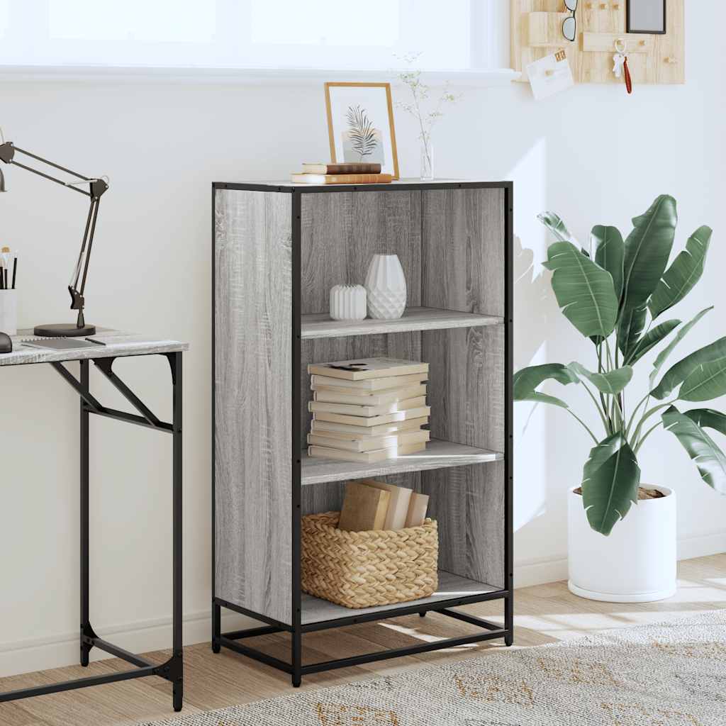 Libreria Grigio Sonoma 60x35x107,5 cm in Legno Multistrato