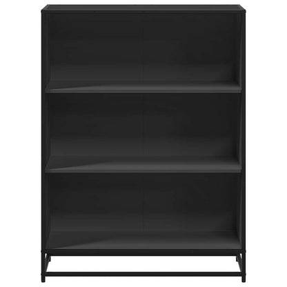 Libreria Nera 80,5x35x107,5 cm in Legno Multistrato