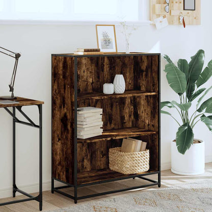 Libreria Rovere Fumo 80,5x35x107,5 cm in Legno Multistrato