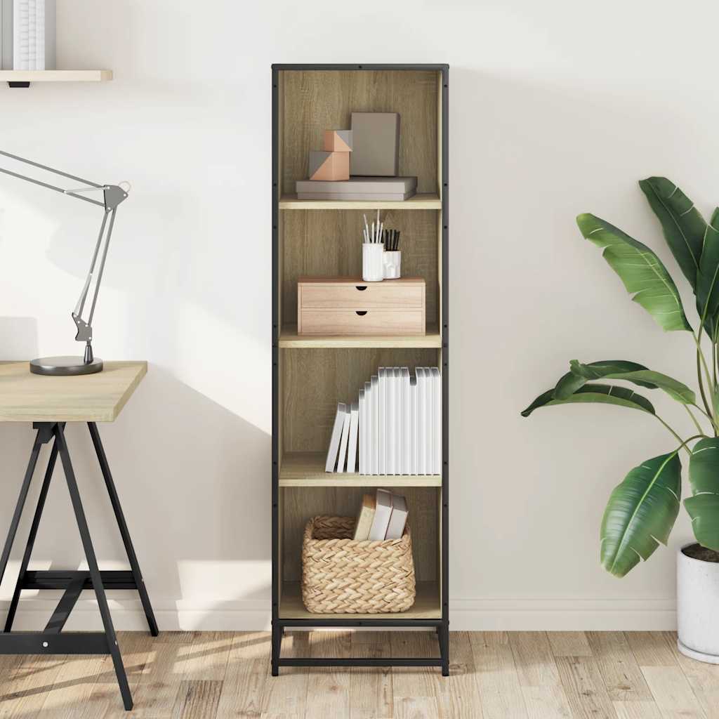 Libreria Rovere Sonoma 40x35x139 cm in Legno Multistrato