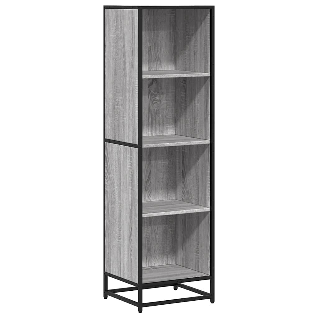Libreria Grigio Sonoma 40x35x139 cm in Legno Multistrato