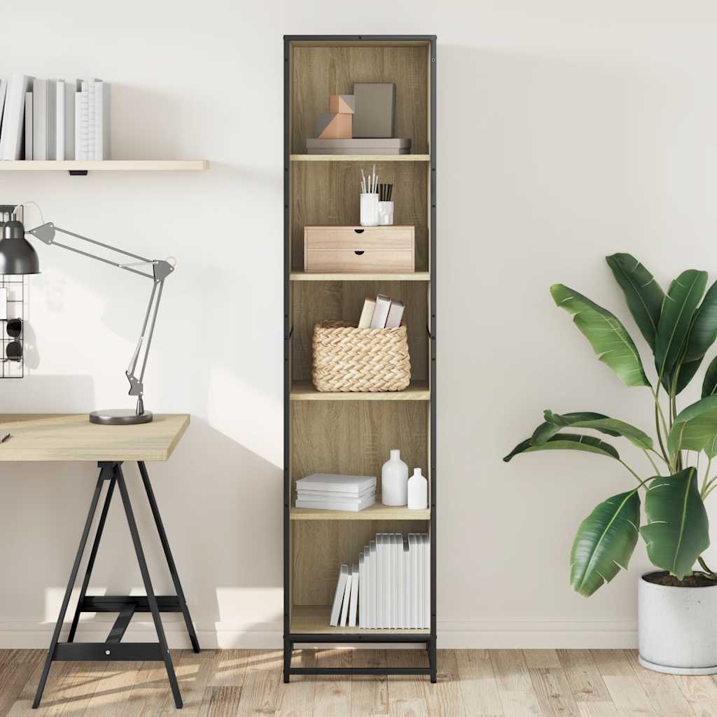 Libreria Rovere Sonoma 40x35x170,5 cm in Legno Multistrato