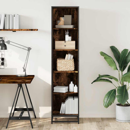 Libreria Rovere Fumo 40x35x170,5 cm in Legno Multistrato