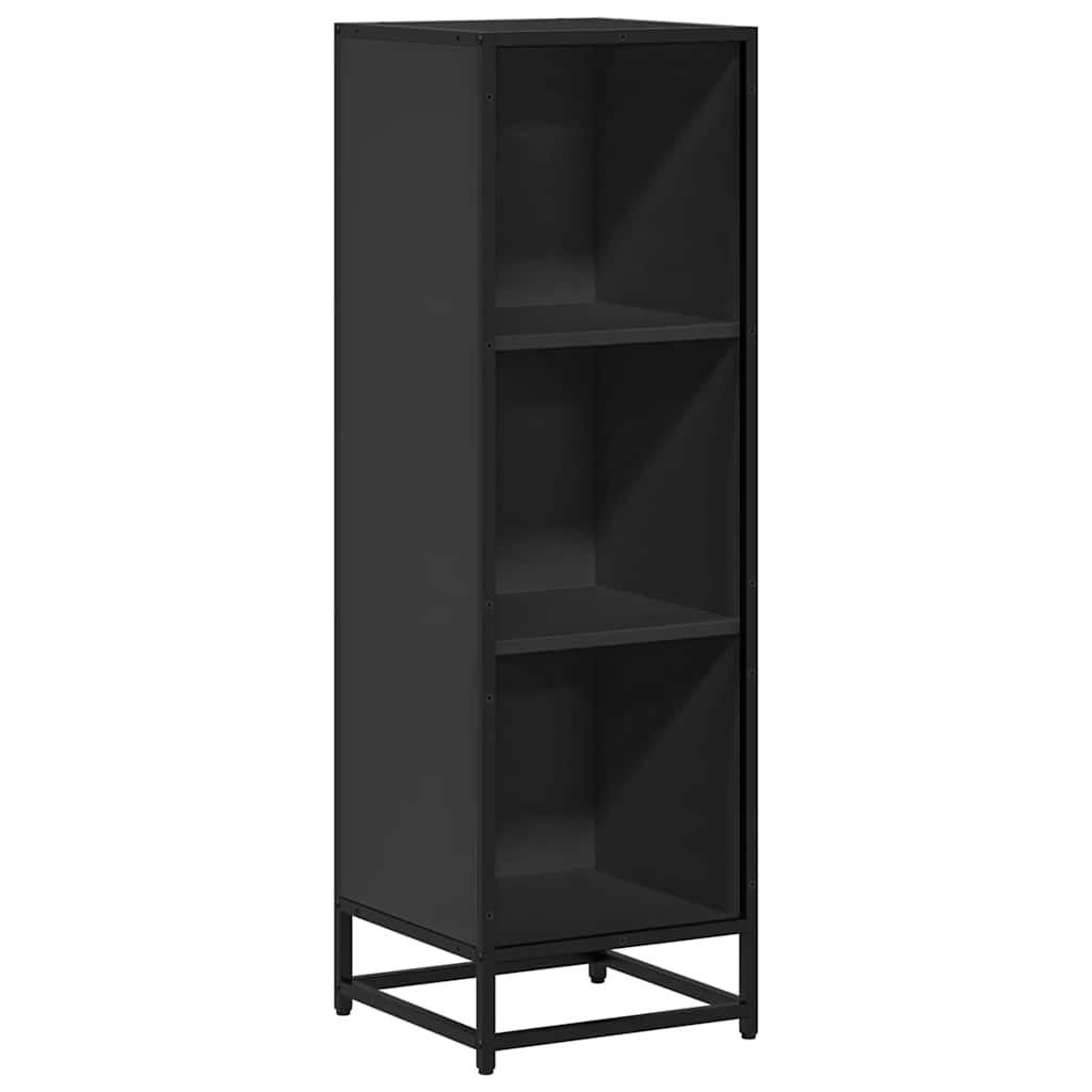 Libreria Nera 33,5x33x107,5 cm in Legno Multistrato