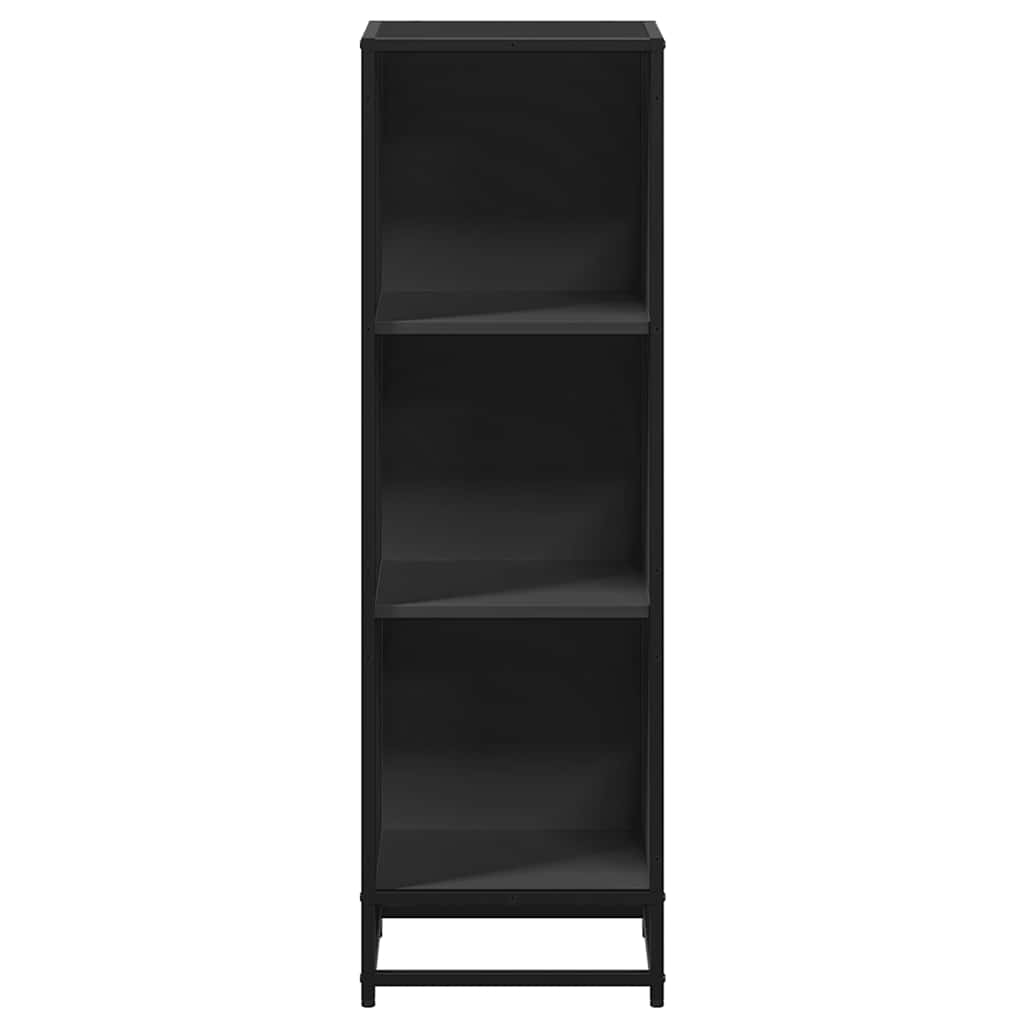 Libreria Nera 33,5x33x107,5 cm in Legno Multistrato