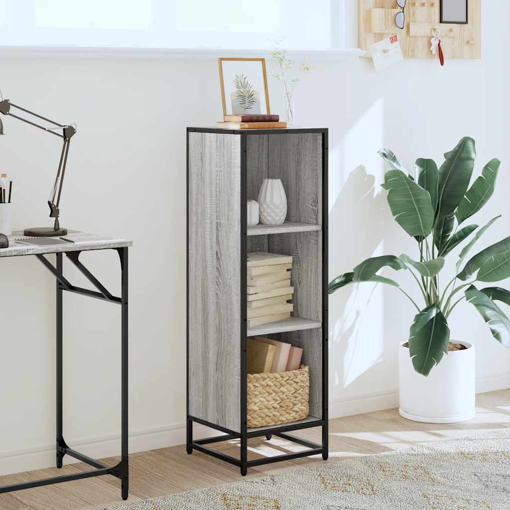 Libreria Grigio Sonoma 33,5x33x107,5 cm in Legno Multistrato