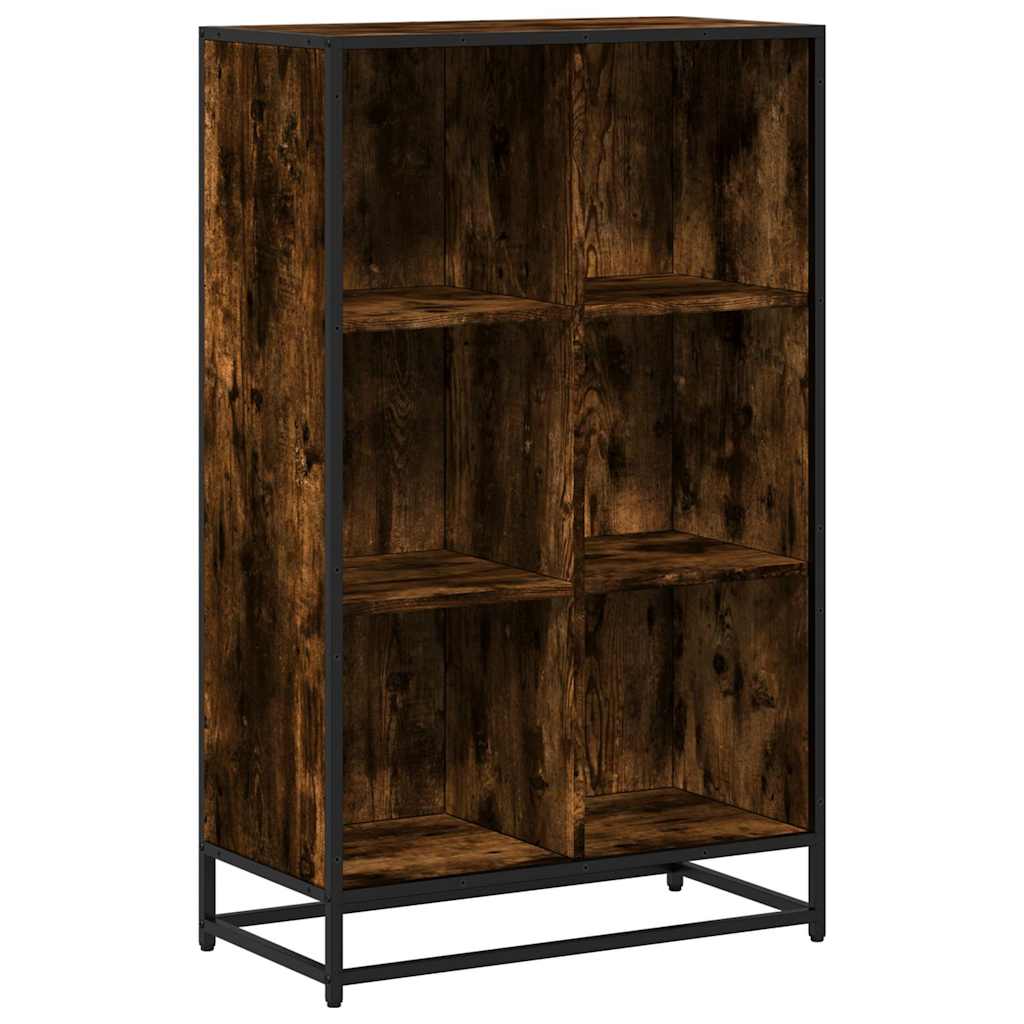 Libreria Rovere Fumo 65,5x33x107,5 cm in Legno Multistrato