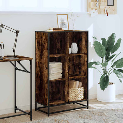 Libreria Rovere Fumo 65,5x33x107,5 cm in Legno Multistrato