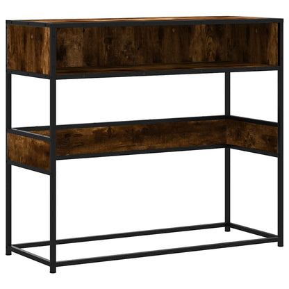 Tavolino Consolle Rovere Fumo 90x35x80 cm in Legno Multistrato