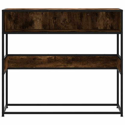 Tavolino Consolle Rovere Fumo 90x35x80 cm in Legno Multistrato