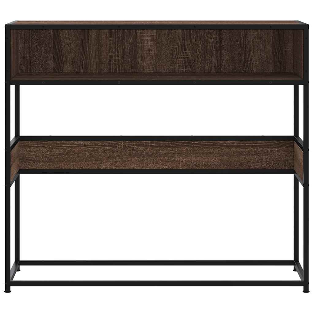 Tavolo Consolle Rovere Marrone 90x35x80 cm Legno Multistrato